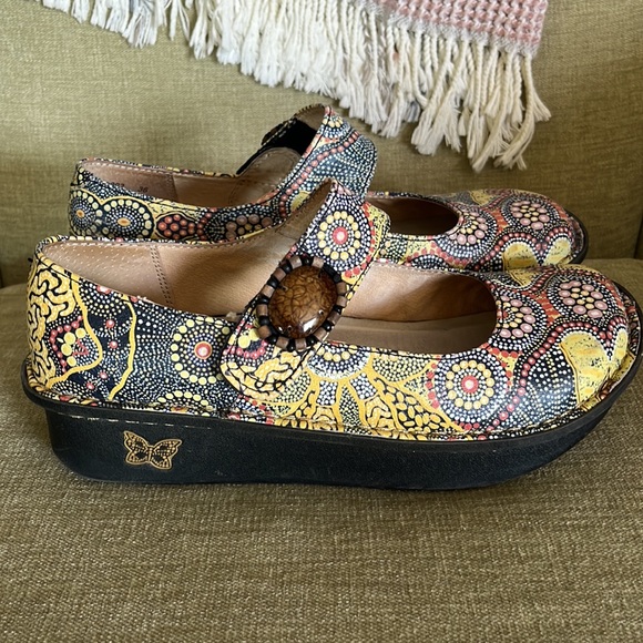 ALEGRIA Multicolor Paloma Kenya MARY JANE Shoes Size 6 - Picture 4 of 9